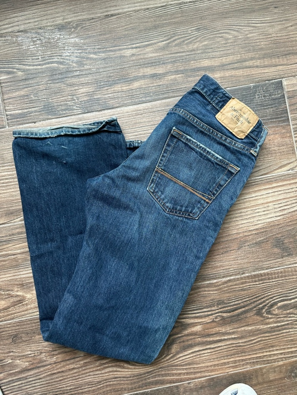 Abercrombie & Fitch Men’s Indigo Straight Jeans 30X32 100% Cotton vintage - Picture 2 of 12